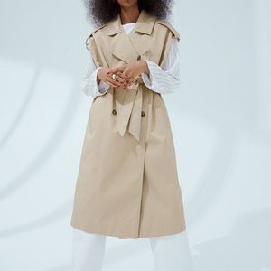 Beige Sleeveless Jacket Dress NWT XS H&M